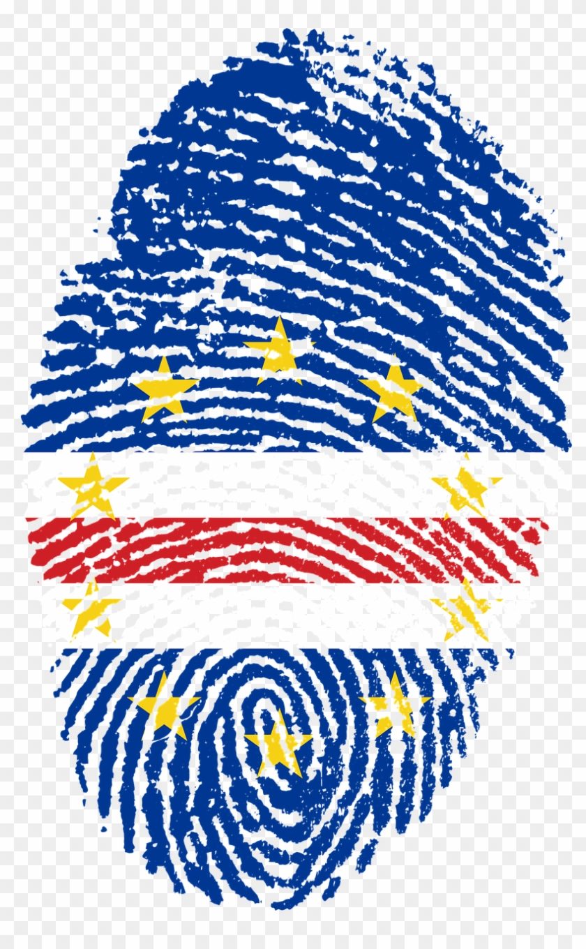 Cabo Verde Flag Fingerprint Png Image - Morocco Fingerprint Clipart
