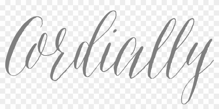 Cordially Branding And Stationery - Calligraphy Clipart