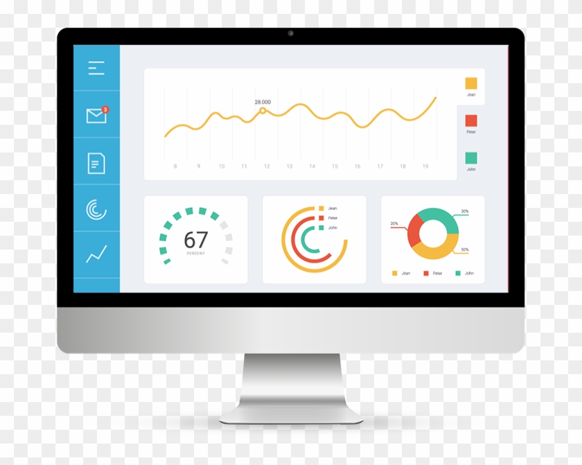 Digital Marketing Dashboard - Dashboard Illustration Clipart