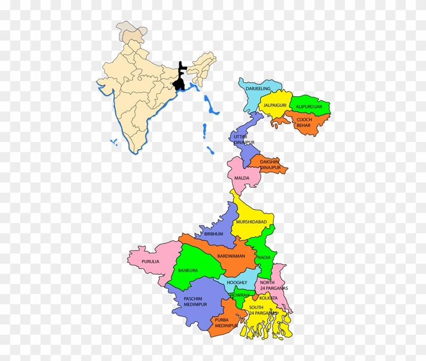 Thumb Image - West Bengal Map Bengali Language Clipart #3440153