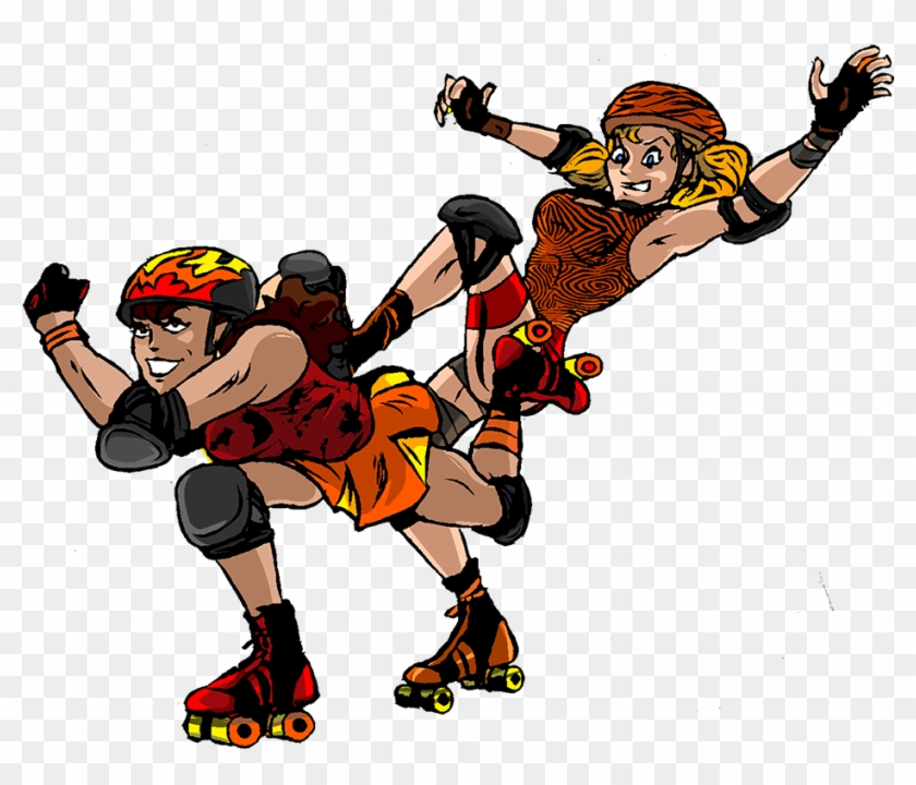 Roller Derby - Roller Derby Girl Png Clipart