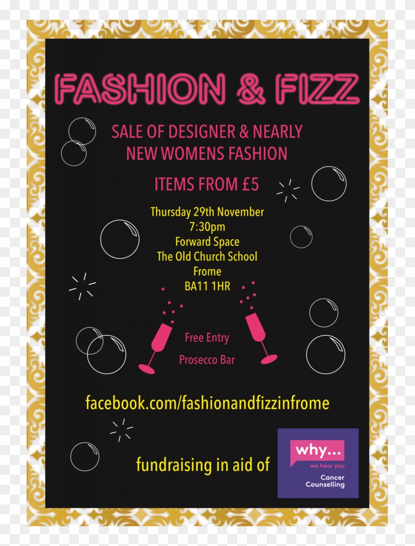 Fashion And Fizz - Poster Clipart #3441666