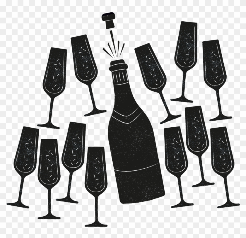 Unlimited Fizz - Monochrome Clipart #3441904