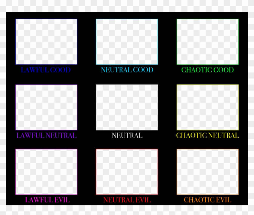Blank Alignment Template - Chaotic Good Meme Template Clipart