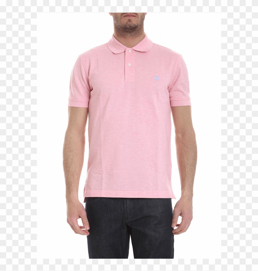 Brooks Brothers Rose Colored Polo With Short Sleeves - Polo Shirt Clipart #3442298