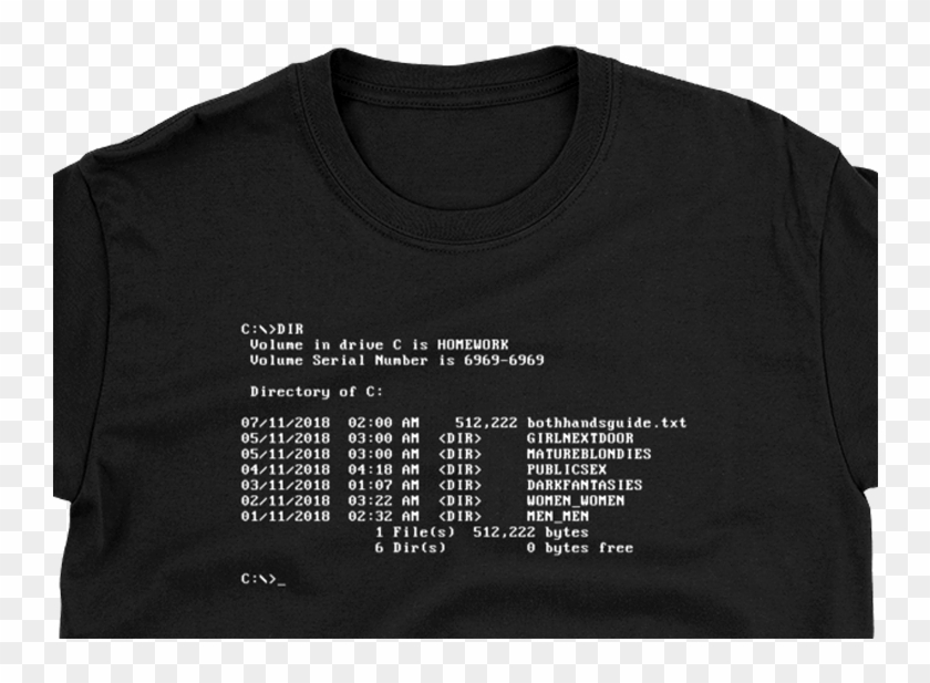 Ms Dos Dir Command - Ms Dos T Shirt Clipart #3442587