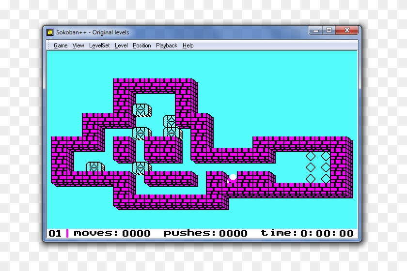 Original Ms-dos Skin - Sokoban Für Windows 10 Clipart