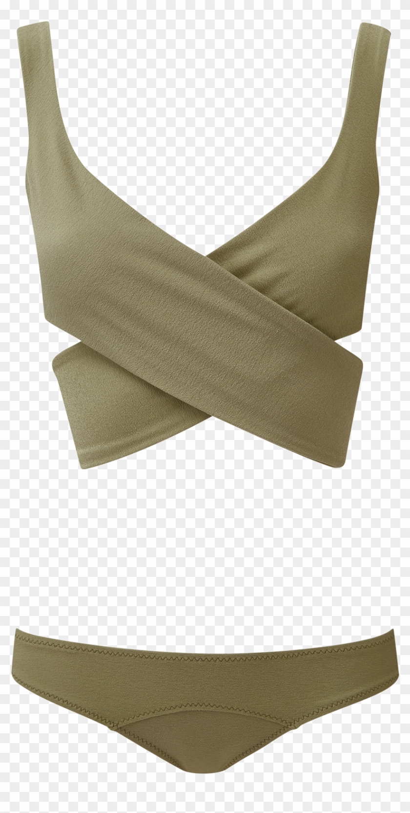 Marie-louise Olive Crepe Bikini - Headband Clipart #3443825