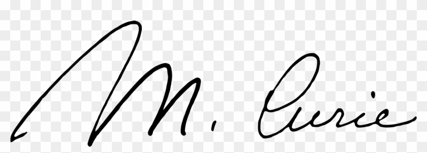 Marie Curie Signature - Marie Signature Clipart