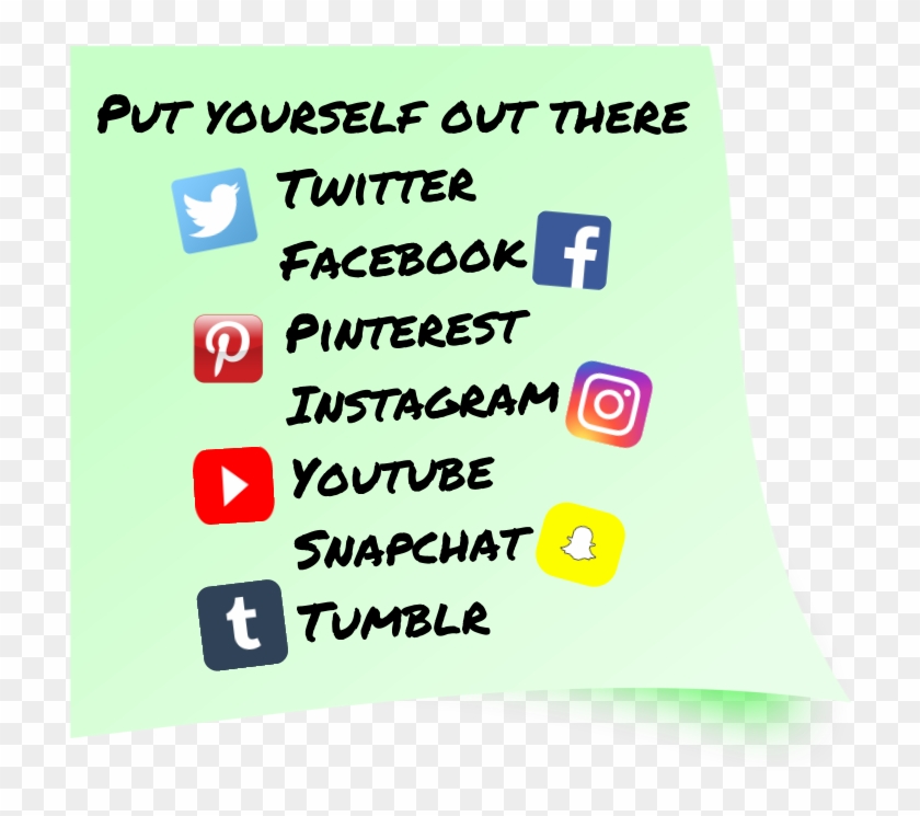 Sticky Note Twitter Snapchat Facebook Instagram Youtube - Circle Clipart