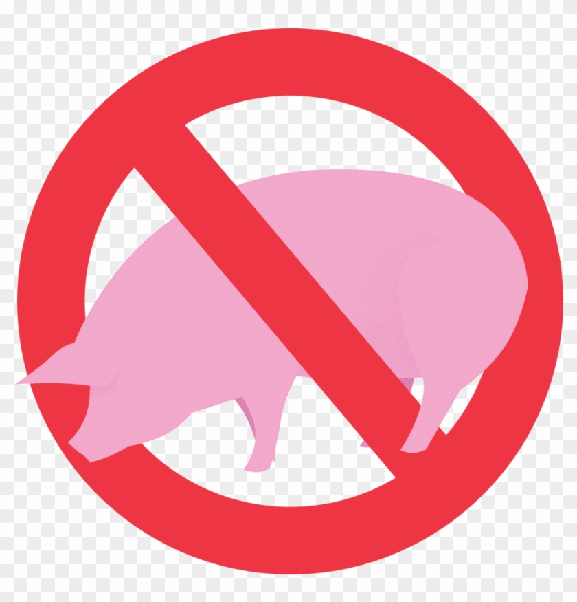 Food Poisoning Causes - No Pork Sign Png Clipart #3445176
