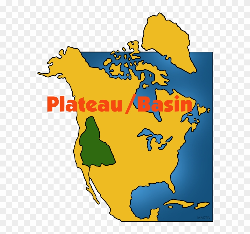 Plateau / Basin Map - Northwest Coast Native American Map Clipart #3445390