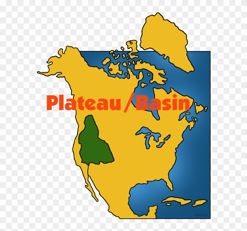 Plateau / Basin Map - Northwest Coast Native American Map Clipart