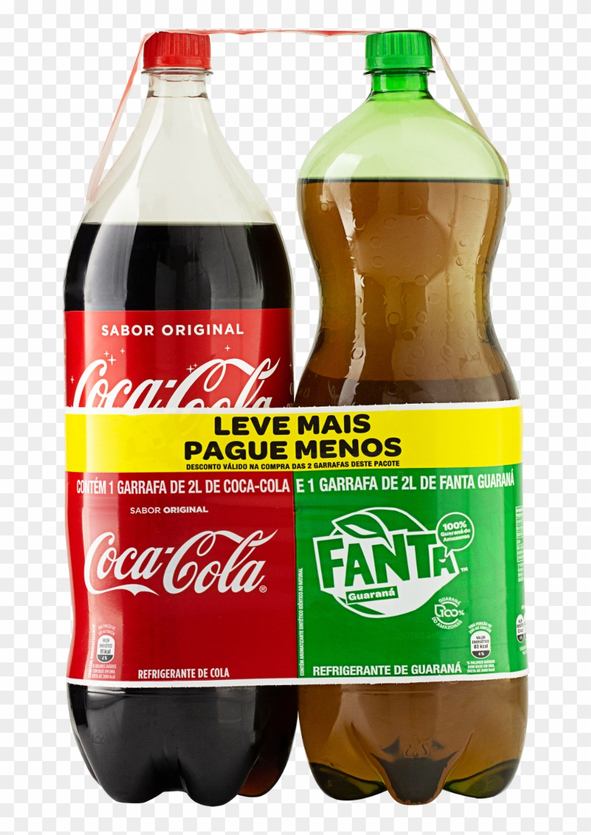 Kit Com 2 Refrigerantes Coca-cola É Guaraná Fanta Garrafa - Kit Coca Cola Fanta Clipart