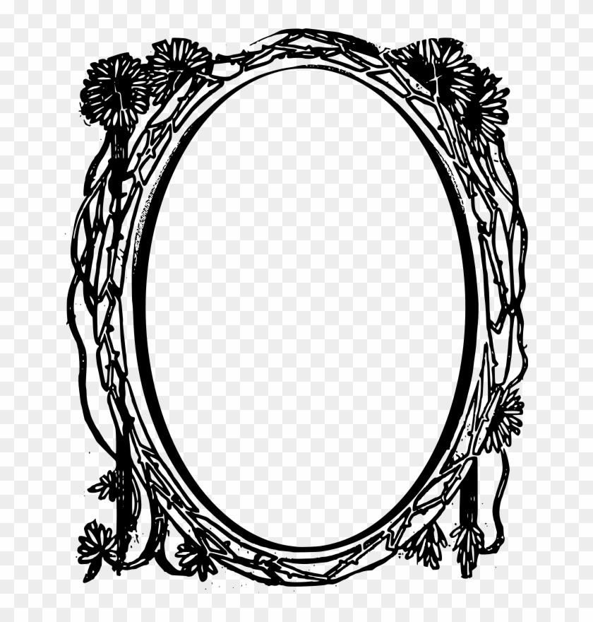 Circle Frame Flowers - Frames Circle Clipart #3445613