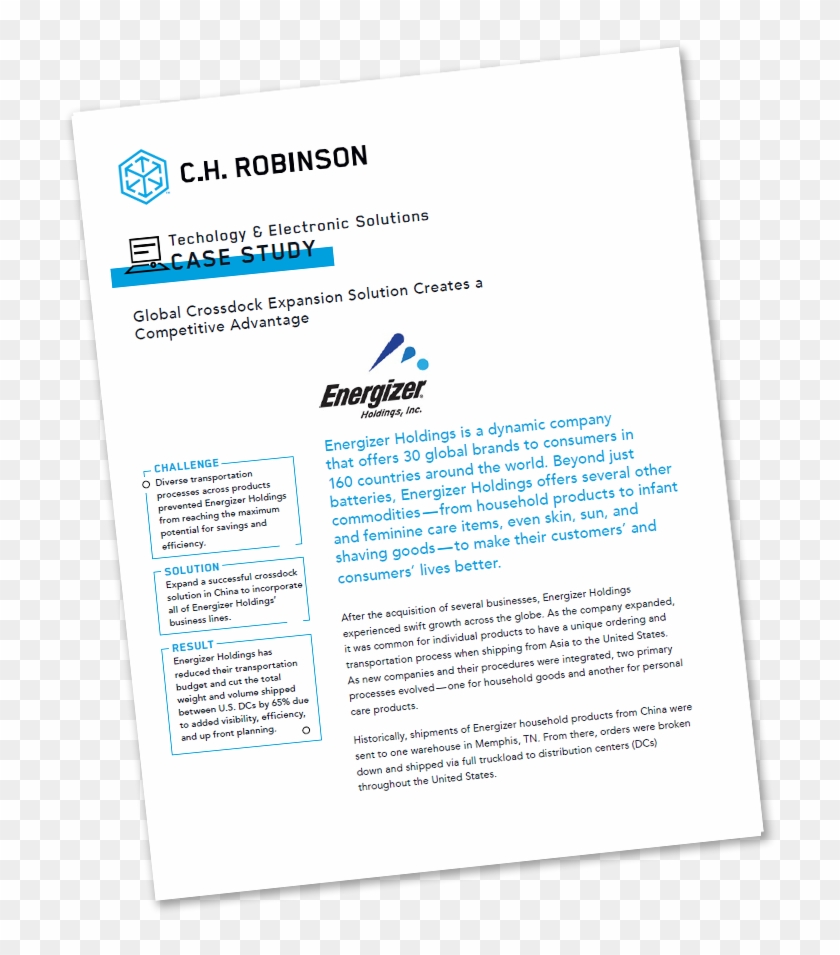 Energizer Case Study - Brochure Clipart #3445812