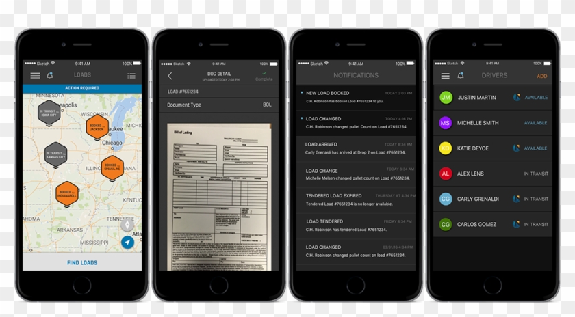 Navisphere Carrier Mobile App Features - Navisphere Driver App Clipart