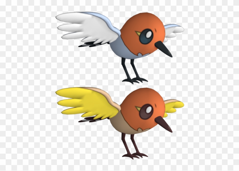 Fletchling 3d Model - Cartoon Clipart