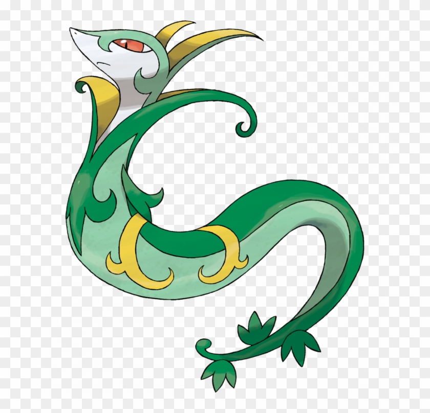Coloring Pages For Kids Pokemon Servine - Snivy Last Evolution Clipart