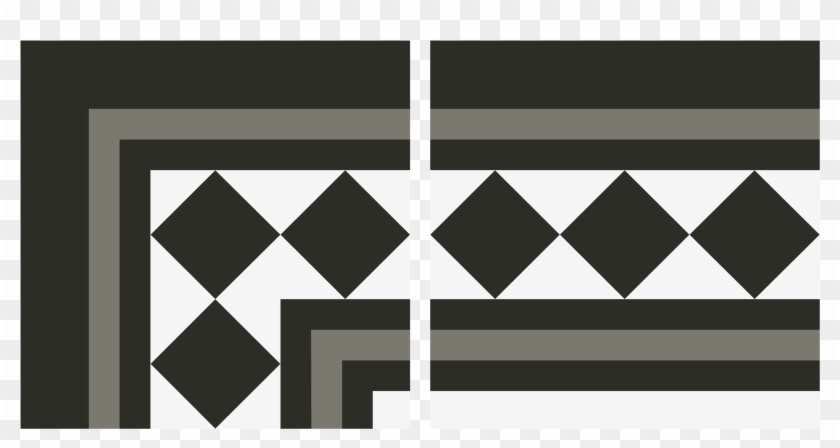 Faixa Dupla Losango 134fx - Svartvit Klinker Clipart