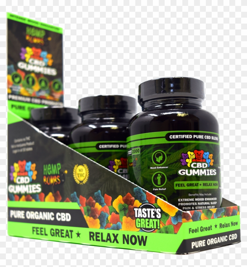 Hemp Bombs Cbd Gummies Bottle Sleeve 2000mg - Dietary Supplement Clipart
