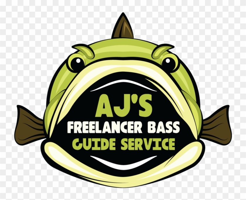 Aj's Freelancer Bass Guide Service Logo Clipart