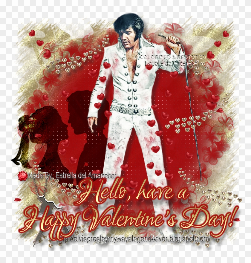 Elvis Presley Hello Have A Happy Valentine's Day - Poster Clipart #3448237