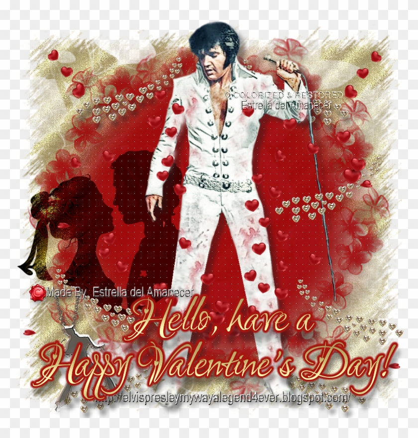 Elvis Presley Hello Have A Happy Valentine's Day - Poster Clipart