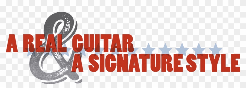 A Real Guitar And A Signature Style - Graphic Design Clipart #3448265