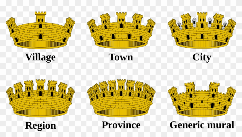 Capital, Modern Elaborations Of Mural Crowns Of Catalan - Mural Crown Clipart