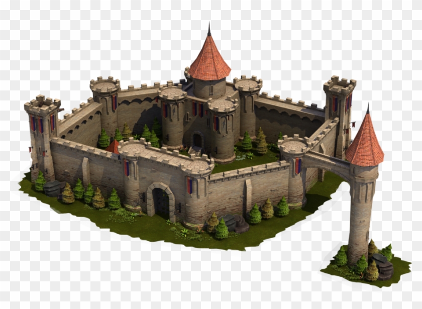 Medieval Castle Top Down Clipart #3449193