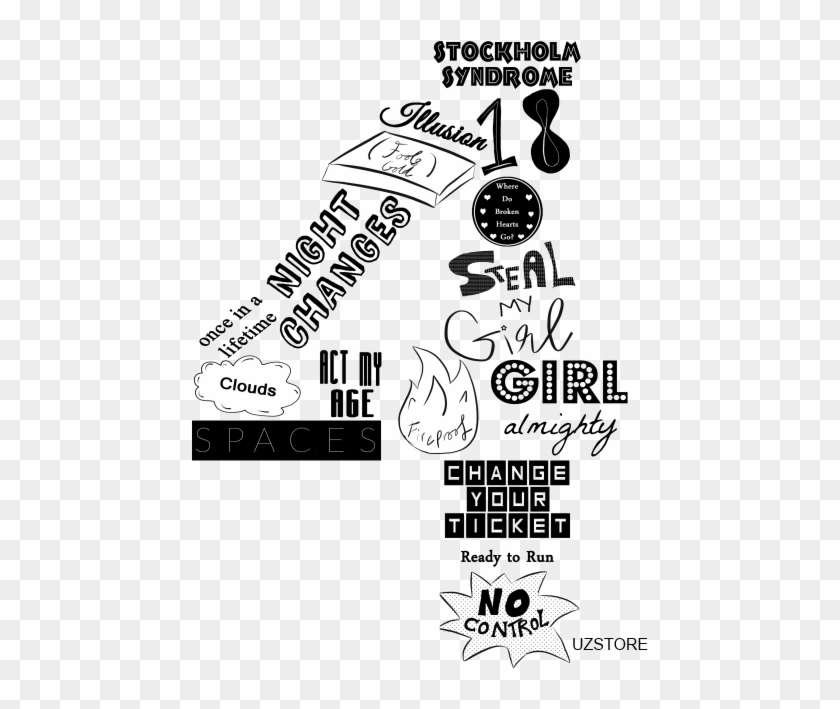 One Direction's Four - One Direction Drawing Collages Clipart