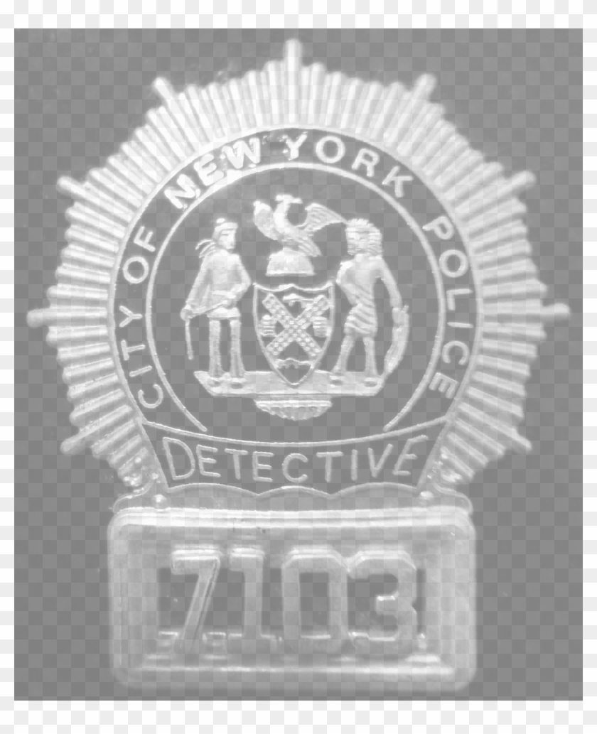 Nypd Detective Shield Transparent Bw - Nys Court Officer Badge Clipart