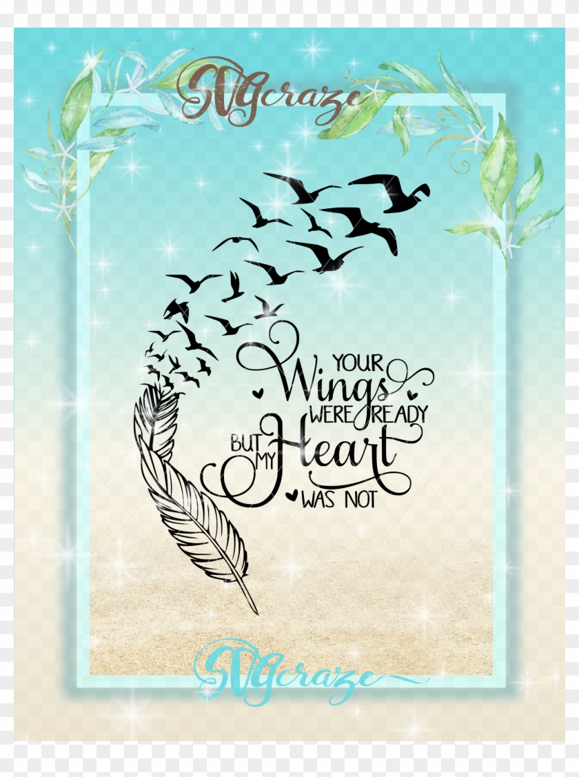 #wingswereready #heartwasnotready #svg #wingssvg #heartsvg - Sympathy Cricut Design Ideas Clipart #3450239