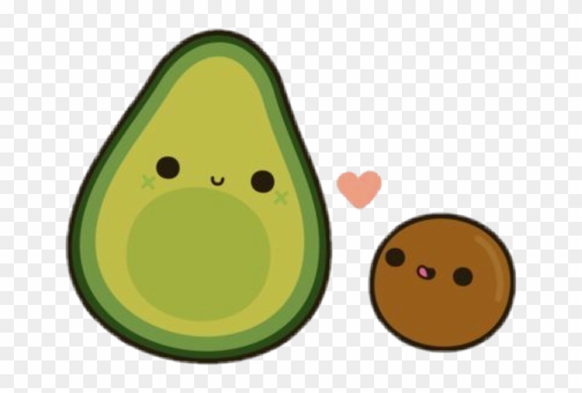 #avocado #love #heart #green #cute #tumblr - Transparent Kawaii Cute Clipart - Png Download #3450458