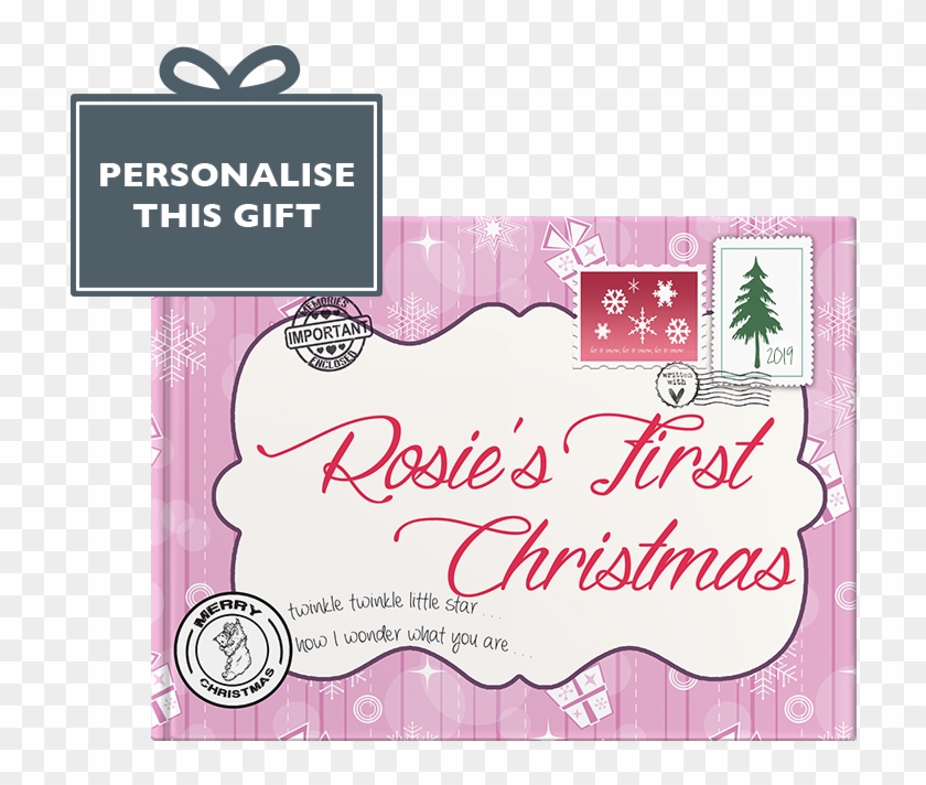 Blue Baby's First Christmas Hardback Memory Book - Christmas Card Clipart