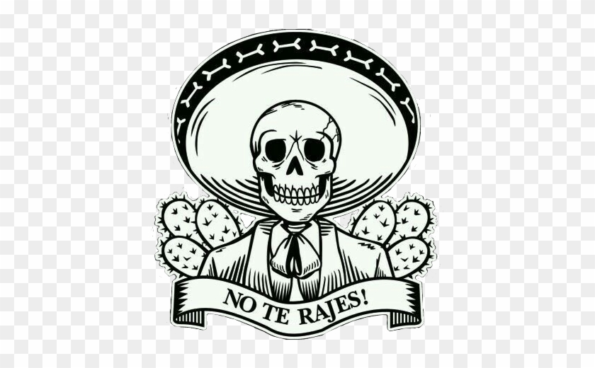 Tumblr México Calavera Blancoynegro Blackandwhite - Mexicana Revolucionaria Calavera Clipart