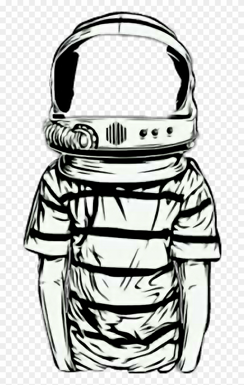 Moon Astronaut Astronauta Tumblr Moonlight Luna Lunall - Dibujo Astronauta  Tumblr Png Clipart (#3451103) - PikPng