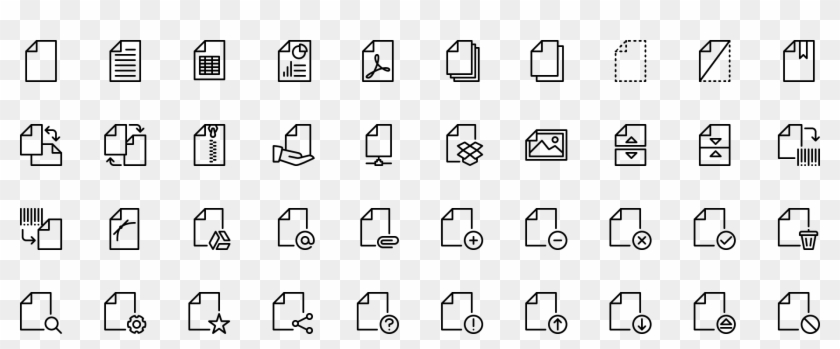 Icon Files - Monochrome Clipart #3451445