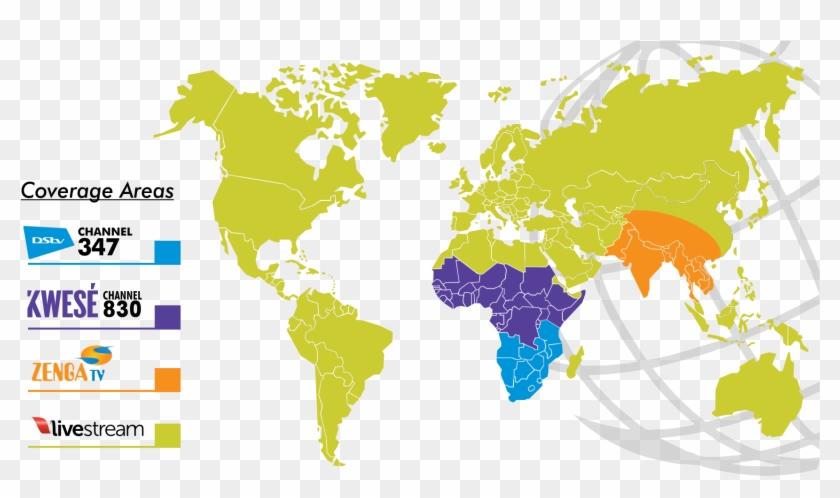 Coverage Map - Simple World Map Svg Clipart