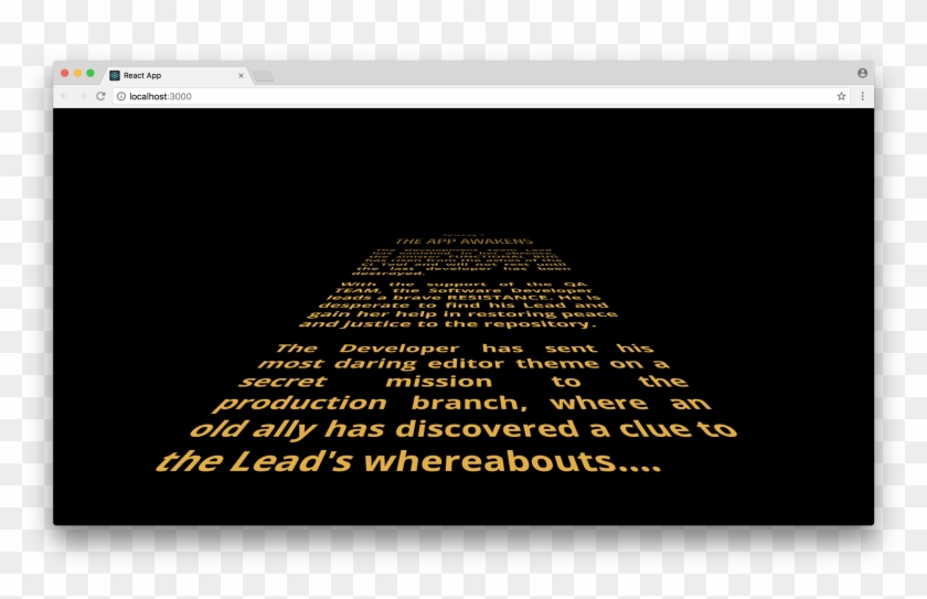 Animate The Opening Star Wars Crawl In A React App - Star Wars Opening Crawl Clipart #3452818