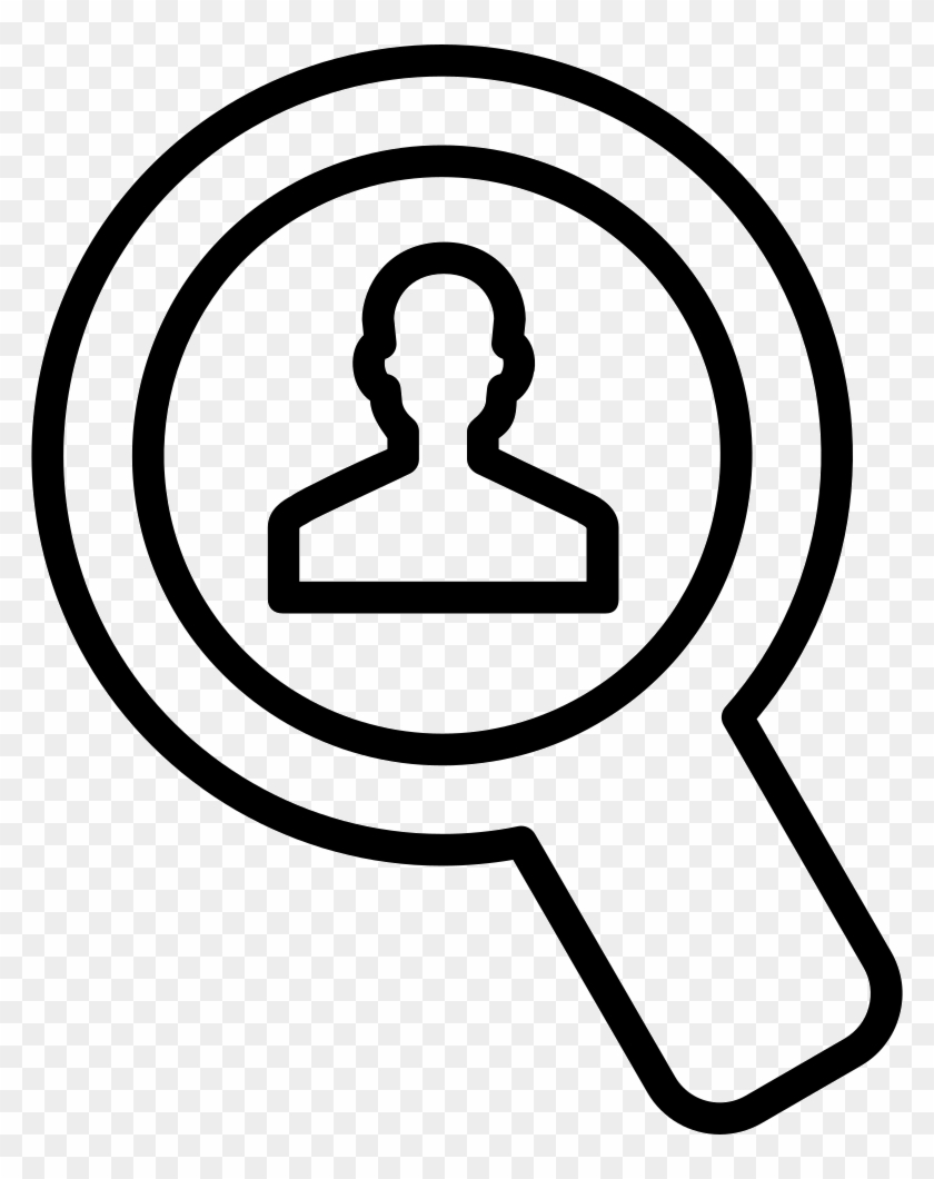 Search Of A Person Outlined Magnifier Tool Comments - Icono Lupa Y Persona Clipart