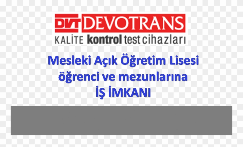 Devotrans Kalite Kontrol Test Cihazlari Is Imkani - Colorfulness Clipart