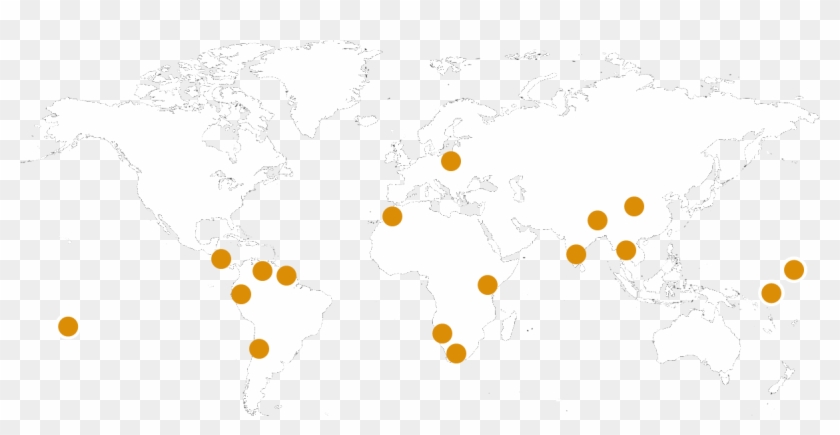 World Icon Yellow Marker-crop - World Map Clipart #3453879