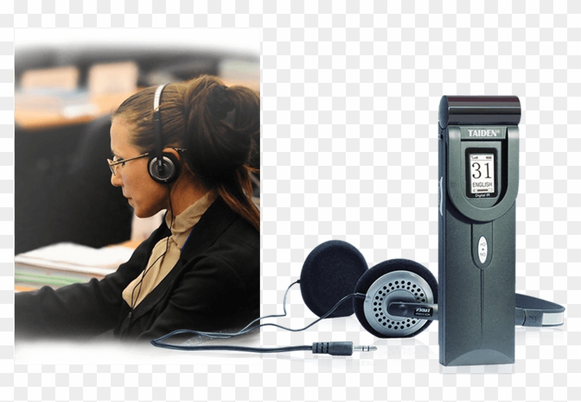 Digital Infrared Language Distribution System - Taiden Headphones Clipart