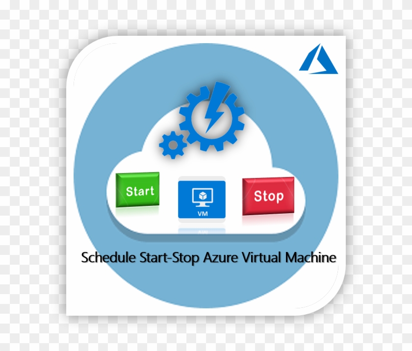 Schedule Start-stop Azure Virtual Machine - Emblem Clipart #3454430