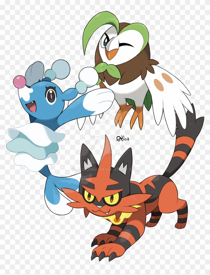 514kib, 1024x1313, Dartrix Torracat And Brionne By - Pokemon Torracat Dartrix E Brionne Clipart