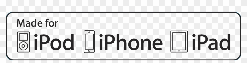 The Made For Ipod, Iphone And Ipad Certification Is - Made For Ipod Iphone Ipad Logo Png Clipart