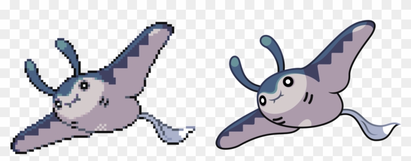 V0jelly's Rarely Used Art Blog Pokémon Sprite Vector - Mantine Sprite Gif Clipart #3456884
