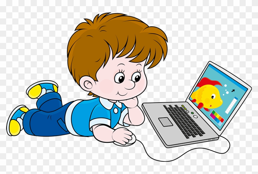 Cosas Para Photoscape Imágenes Para Photoscape Photoshop - Boy On A Computer Drawing Clipart